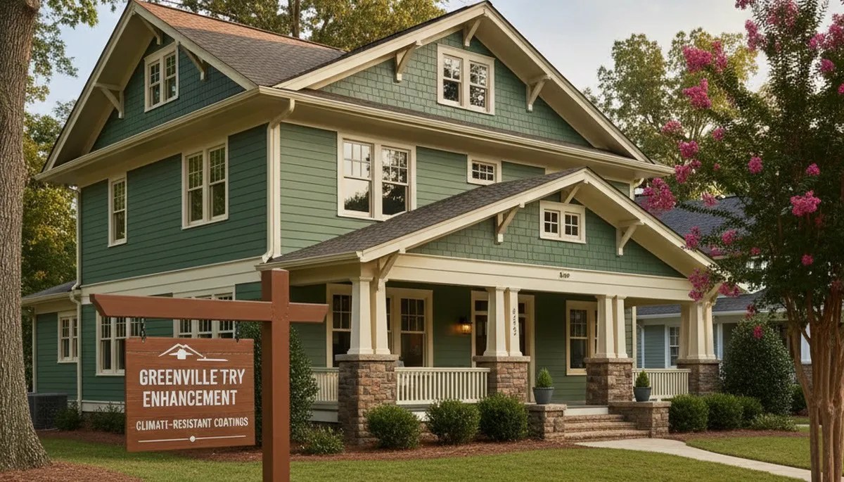 Finished exterior house painting in Greenville, NC showing smooth, durable coastal-protective finish