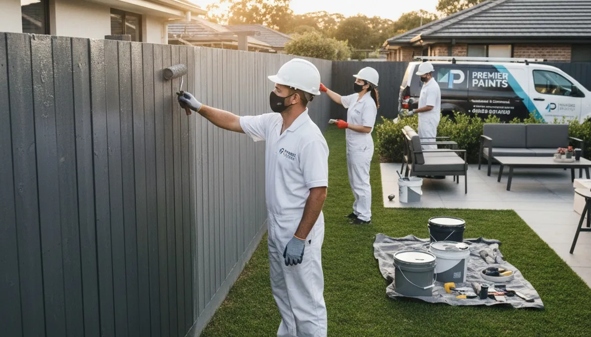 Professional fence painting in Greenville, NC enhancing curb appeal with durable weatherproof finish