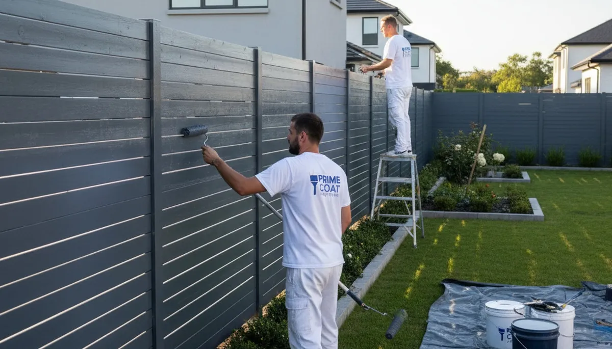 Professional fence painting in Greenville, NC with weather-resistant exterior finishes