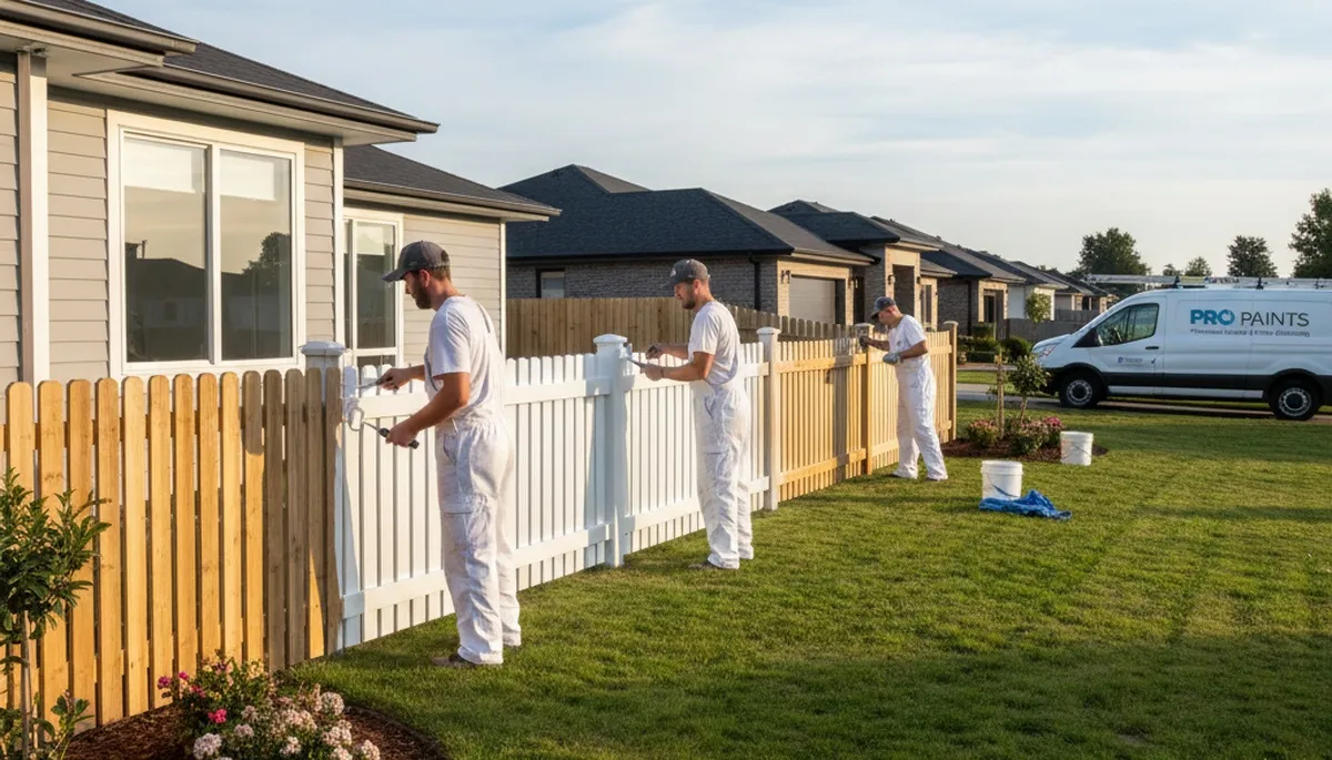 Professional fence painting in Greenville, NC with weather-resistant finishes for lasting curb appeal
